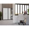 OLIV 2D CLOSED SHELVING UNIT, ANTHRACITE/Biały SET