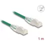 Kabel sieciowy DeLOCK RJ45 Cat.6A wtyk do wtyku U/FTP cienki 1m Zielony