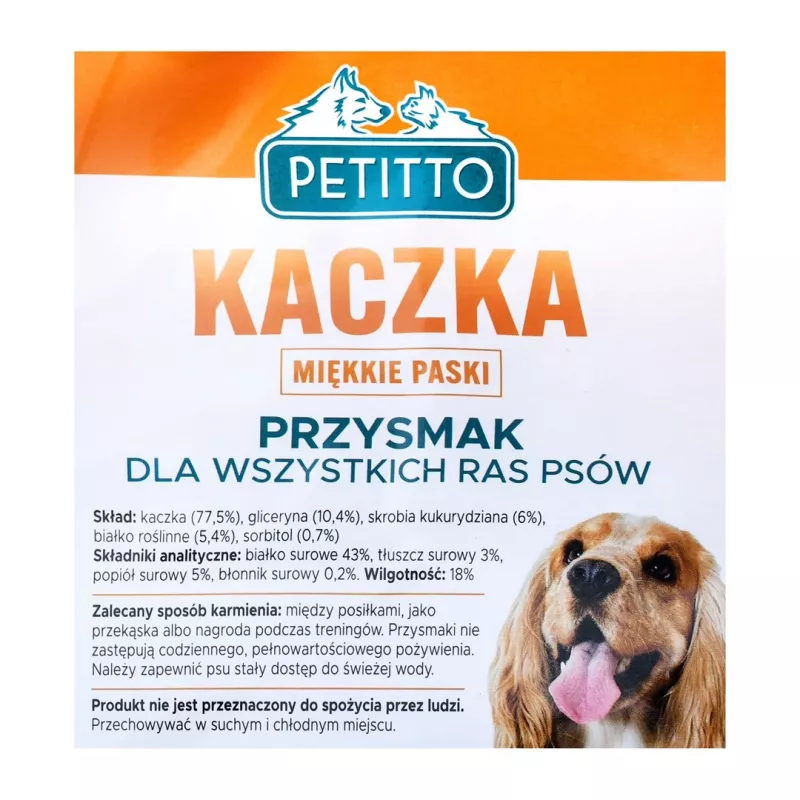 PETITTO Duck Soft stripes - przysmak dla psa - 500 g