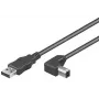 Microconnect USBAB1kątowy kabel USB 2.0 1 m USB A USB B Czarny