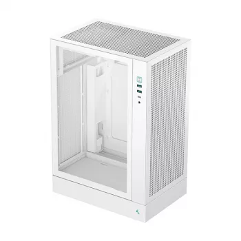 Obudowa PC DeepCool CH170 PLUS WH Midi Tower — biała, szkło hartowane, obsługa micro ATX/mini-ITX, GPU do 34,2 cm, wysokość chłodzenia CPU 164 mm