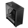Obudowa PC MODECOM VOLCANO EXPANSE T Midi Tower, szkło hartowane, USB-C, obsługa micro ATX, GPU do 430 mm, chłodzenie CPU do 180 mm, 3x wnęki 3,5 cala, 2x 2,5 cala, czarna