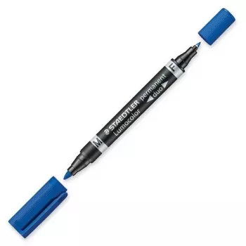 Permanentny marker Staedtler Lumocolor Duo Fine/Bullet Tip niebieski