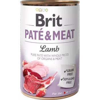 BRIT Paté & Meat z jagnięciną - mokra karma dla psa - 400g
