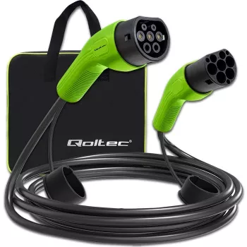 Qoltec 52473 Kabel EV Type 2 do ładowania samochodu | 400V | 11kW | 16A | 5m