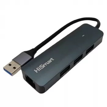 Adapter USB-A - 3x USB 3.0, RJ45