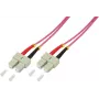 LogiLink - kabel krosowy - SC wielomodowy (M) do SC wielomodowy (M) - 1 m - światłowodowy - dwukierunkowy - 50/125 mikrometra - OM4 - bezhalogenowy - wrzosowy fiolet
