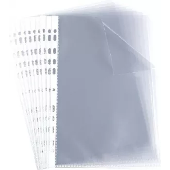 ELBA Punched Pocket, A4, PP, 0,06 mm, Crystal Clear, górne otwarcie, perforacja europejska, 230 x 307 mm (M970506)
