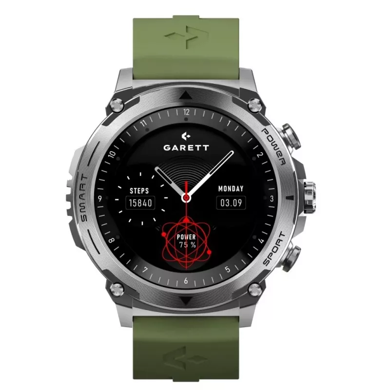 Smartwatch Garett Atom srebrny Steel