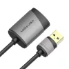 Karta dźwiękowa zewnętrzna USB Vention 0,15M Szary Metalowy Typ