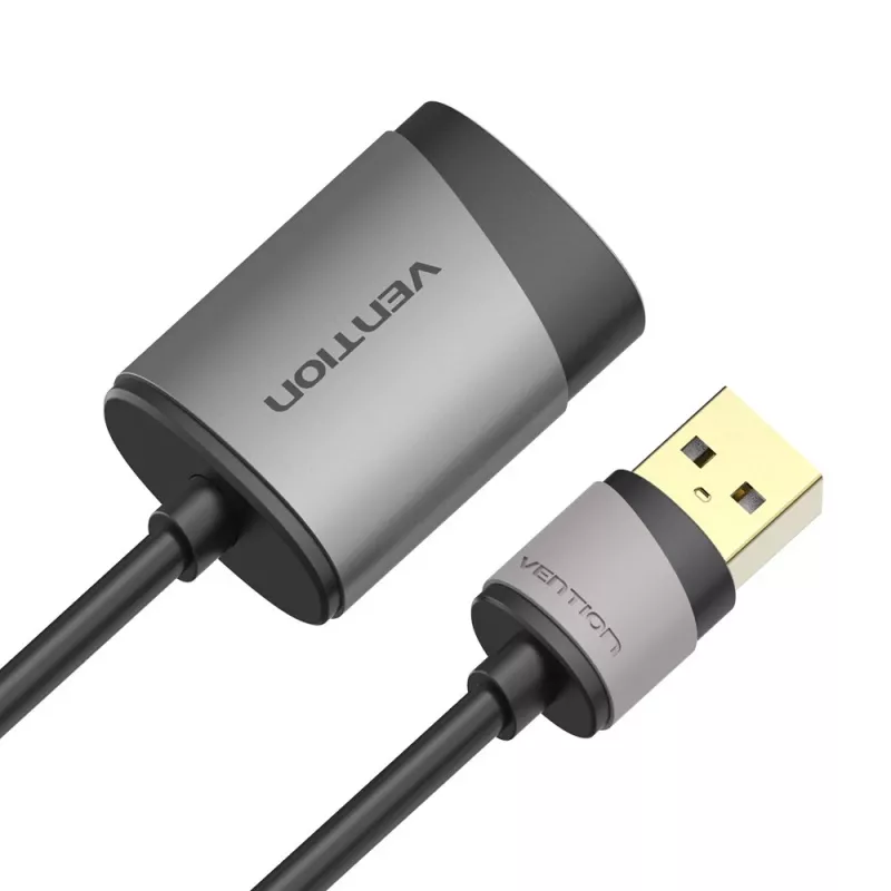 Karta dźwiękowa zewnętrzna USB Vention 0,15M Szary Metalowy Typ
