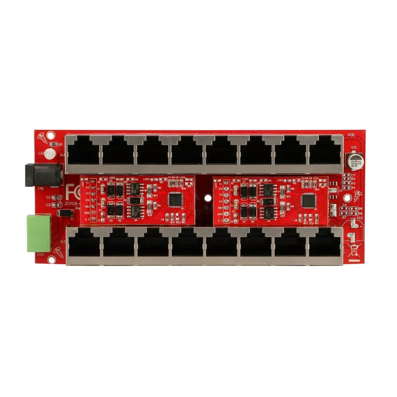Extralink Gigabit PoE Injector 8 Port Active, 8 portów Gigabit 802.3at/af, tryb A