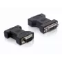 Delock - Adapter VGA - DVI-I (W) na HD-15 (VGA) (M) - śruby radełkowane (65017)