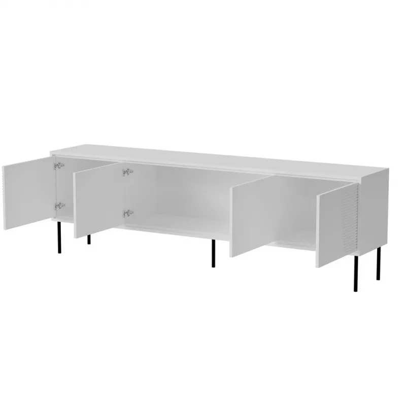 szafka RTV ABI 4D 200x38x62 biały matowy