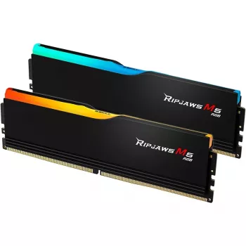 DIMM 32 GB DDR5-6000 (2x 16 GB) Dual-Kit, Arbeitsspeicher schwarz, F5-6000J3636F16GX2-RM5RK, Ripjaws M5 RGB, INTEL XMP
