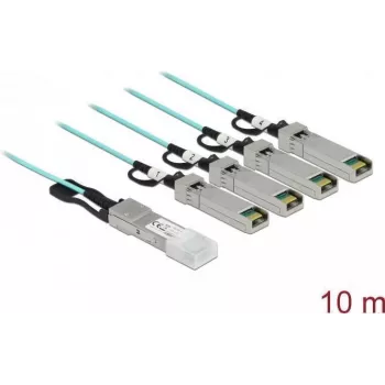 Aktywny kabel optyczny QSFP+ na 4 x SFP+ 10 m DeLOCK 84073