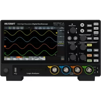 Voltcraft DOV1254F LA — Oscyloskop cyfrowy 125 MHz 4-kanałowy 1,25 GSa/s 100 Mpts 12 bitów (VC-16753935)