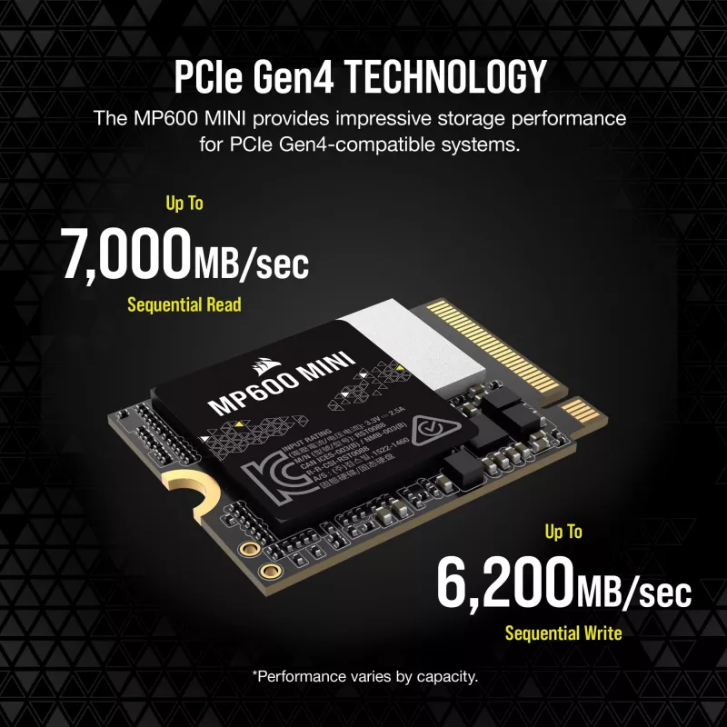 Corsair MP600 Mini - SSD - 2 TB - wewnętrzny - M.2 2230 - PCIe 4.0 x4 (NVMe)