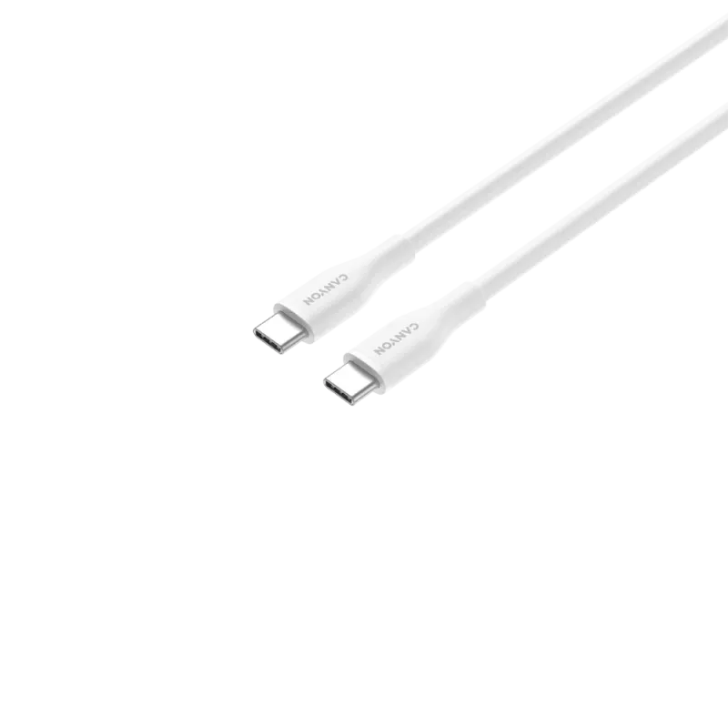 Kabel CANYON CC60SC10 C-C 60W 1m Silikon Biały