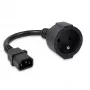 Zasilacz QOLTEC IEC 320 C14 na francuską wtyczkę, kabel 0,15 m