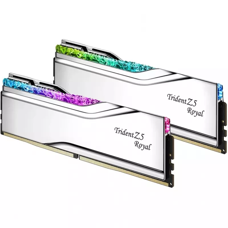 DIMM 32 GB DDR5-6400 (2x 16 GB) Dual-Kit, Arbeitsspeicher silber, F5-6400J3239G16GX2-TR5S, Trident Z5 Royal, INTEL XMP