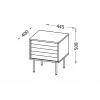 Cama Szafka nocna, 2 szt. CORTINA 45x40x51 czarny