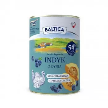 BALTICA regionalne smaki Indyk z dynią - mokra karma dla psa - 400g