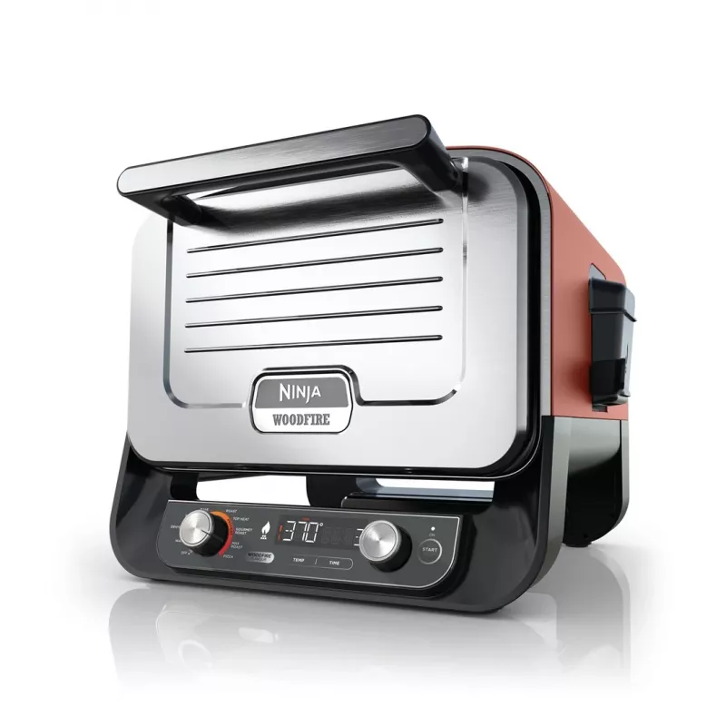 Ninja OO101EU grill ogrodowy/barbecue elektryczny + węglowy czarny, czerwony, srebrny 2400 W