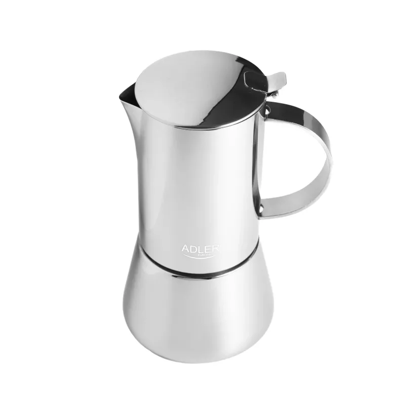 Ekspres do kawy espresso Adler AD 4419 — korpus z stali nierdzewnej, kompaktowy rozmiar