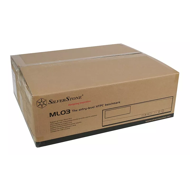 SilverStone MILO ML03 - Desktop - Mikro-ATX - bez zasilacza (ATX / PS/2) - Czarny - USB/Audio (SST-ML03B-R)
