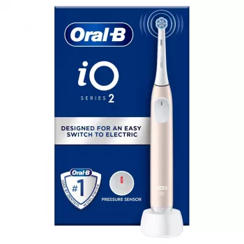 Elektryczna szczoteczka do zębów Oral-B iO2 różowa — akumulatorowa, inteligentny czujnik nacisku