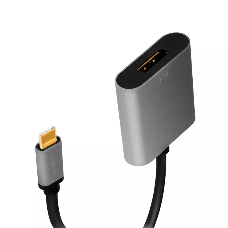 LogiLink CUA0102 Kabel USB 3.2 Gen1 Typu-C do DisplayPort 0,15 m Czarny