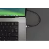 HYPER HyperJuice 240W Silikonowy kabel USB-C na USB-C (6 stóp/2 m) - Czarny