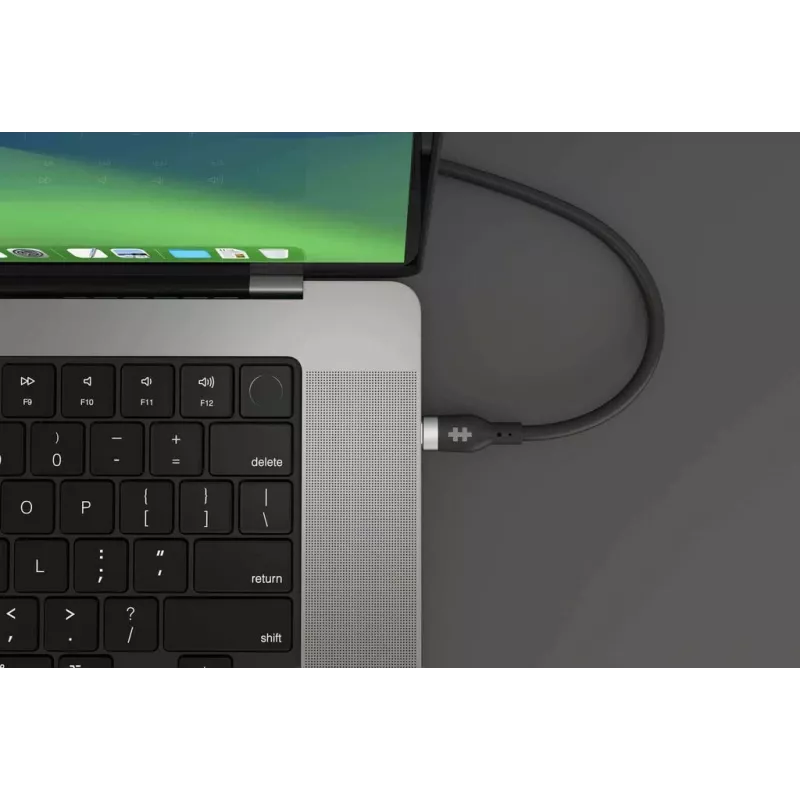 HYPER HyperJuice 240W Silikonowy kabel USB-C na USB-C (6 stóp/2 m) - Czarny
