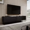 4D szafka RTV ONDA 200x40x35-54 czarny (stojąca lub montowana na ścianie)