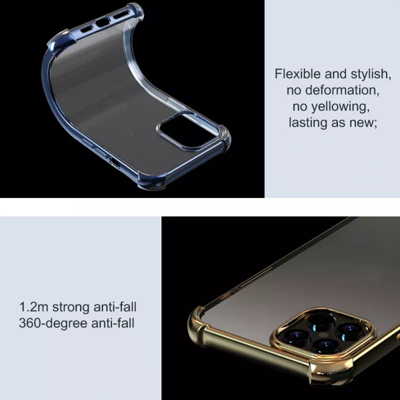 Ochronne miękkie etui Devia do iPhone 12 mini — czarne, odporne na wstrząsy z brokatowym wykończeniem