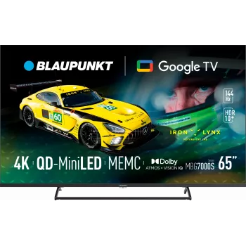 Telewizor BLAUPUNKT 65MBG7000S 65 cali Mini LED Smart TV Google TV Czarny, Klasa energetyczna G