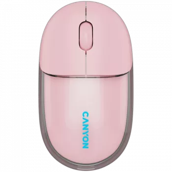 Mysz CANYON OnClick 24 BT/ Bezprzewodowa Przezroczysta/Różowa