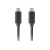 Kabel USB C na USB C LANBERG CA-CMCM-32CU-0010-BK — USB 3.2 Gen 2, 1 m, czarny, ładowanie 100 W, wideo 4K
