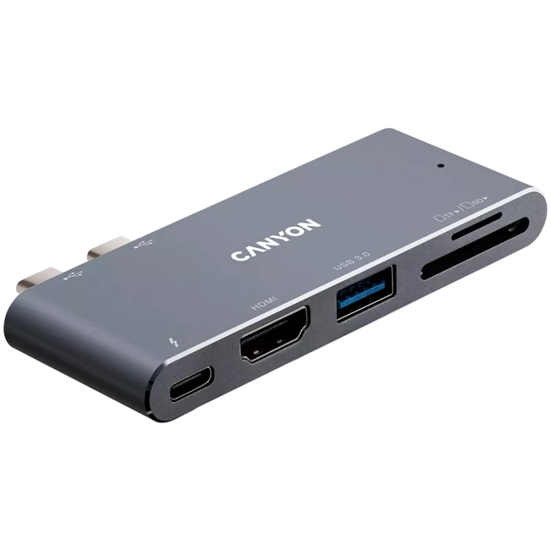CANYON hub DS-5 5w1 Thunderbolt 3 4K Space Grey