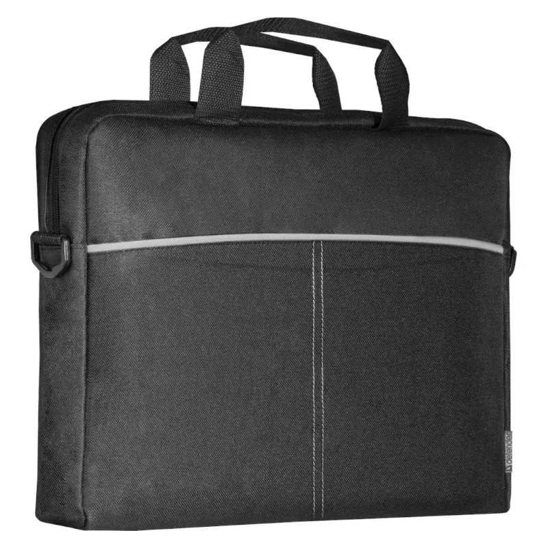 Torba na laptop DEFENDER Lite 39,6 cm (15,6 cala) Czarny/Szary, poliester, zamek błyskawiczny, uchwyt, odpinany pasek na ramię