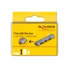 DeLOCK 3 Port cienki Hub USB USB Type-C 10 Gbps 2 x USB 2.0