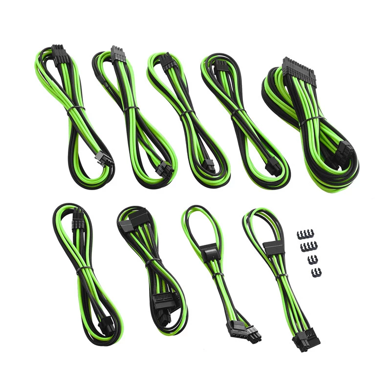 CableMod C-Series PRO ModMesh kabel Kit for Corsair AXi/HXi/RM (żółty Label) - czarny/Jasnozielony