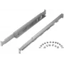 Zestaw szyn rack PowerWalker 10120531 — srebrny, szerokość 550 mm, wysokość 140 mm, głębokość 70 mm, obsługuje głębokość szafy rack 78–120 cm, waga 3,1 kg