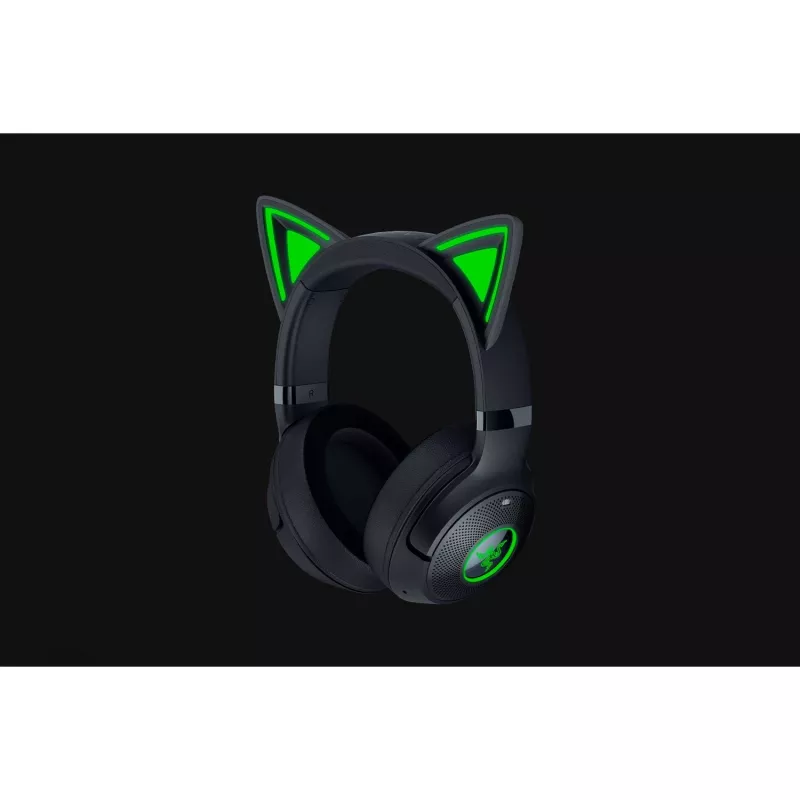 Headset Razer Kraken Kitty V2 BT — bezprzewodowy Bluetooth, wokółuszny, nauszny, 20–20000 Hz, 325 g, czarny
