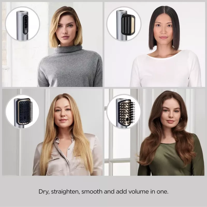 Zestaw do stylizacji włosów BABYLISS AS6555E — technologia Airflow, 4 poziomy grzania, przewód 2,5 m, Srebrny/Złoty