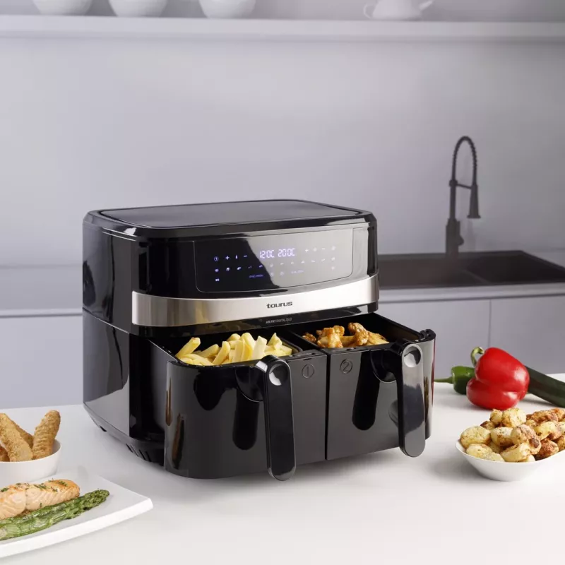 Taurus Air Fry Digital Duo Double 9 L 2200 W Frytkownica beztłuszczowa Czarny