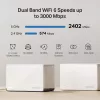 Router MERCUSYS Halo H85X Dual-band Wi‑Fi 6 (802.11ax), 2.4/5 GHz, do 2402 Mbps, 3 porty LAN, biały (zestaw 3 szt.)