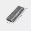 Qoltec obudowa na dysk SSD M.2 SATA (NGFF), USB-C