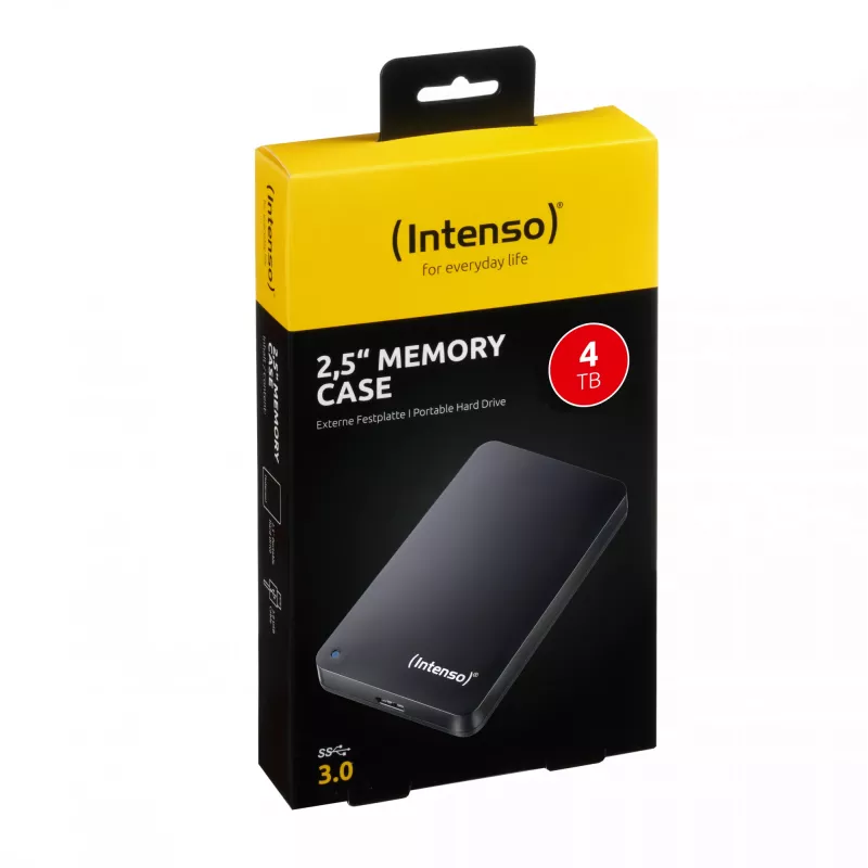 Zewnętrzny dysk twardy Intenso 4 TB Memory Case, 2,5 cala, USB 3.0, czarny